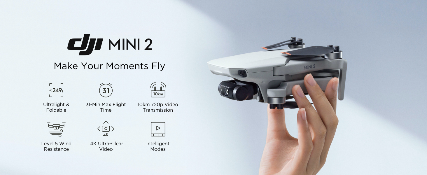 Dimprice  DJI Mini 2 Fly More Combo - Ultralight and Foldable Drone  Quadcopter