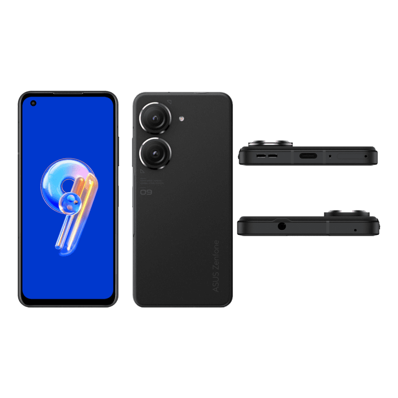 ASUS Zenfone 9 5G Smartphone (Dual-SIM, 16+256GB) - Midnight Black