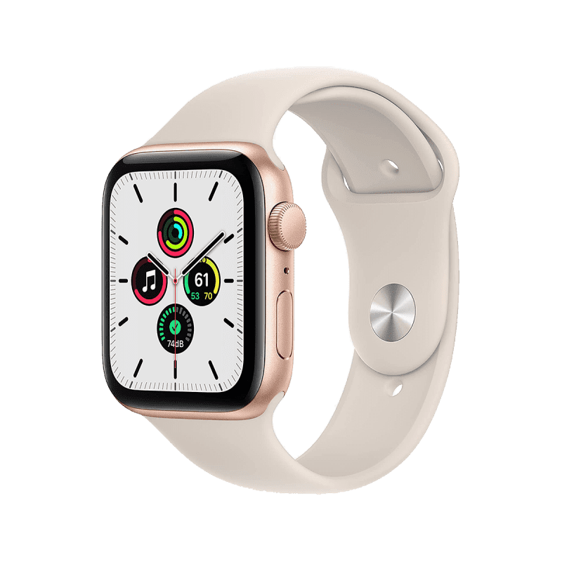 Apple Watch SE (GPS, 44mm) - Gold Aluminium with Sports Band - Starlight