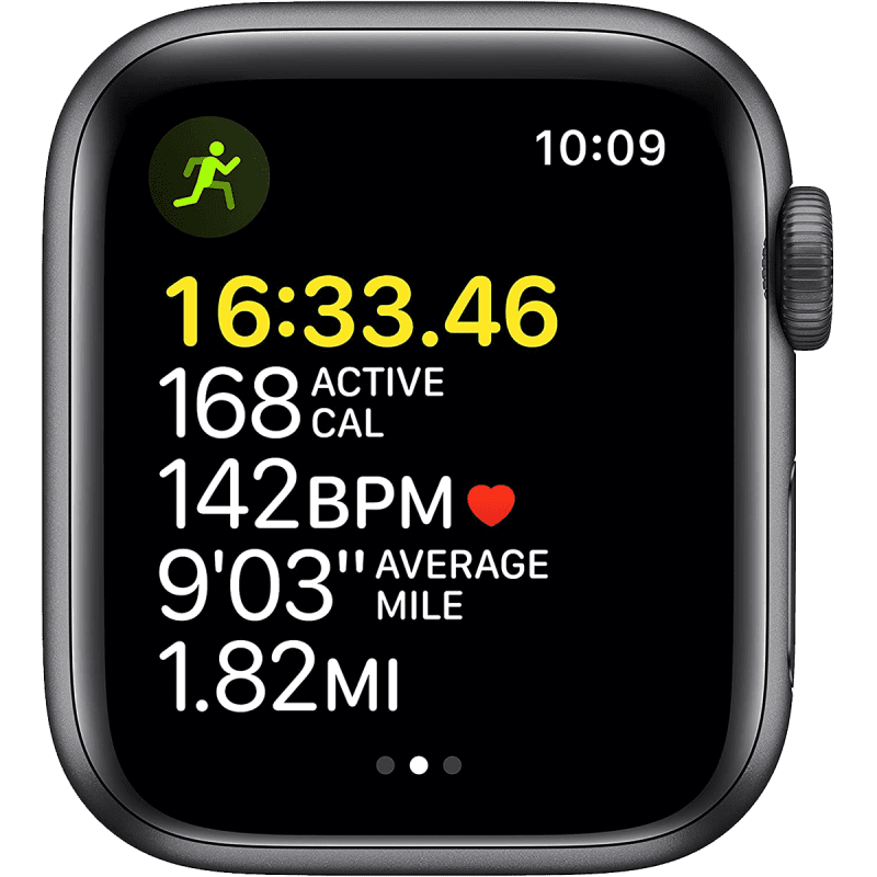 Apple Watch SE (GPS, 44mm) Space Grey Aluminium with Sports Band - Midnight