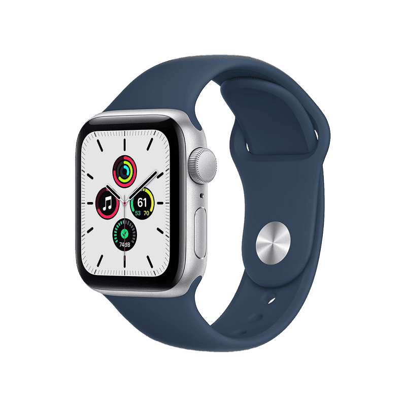 Apple Watch SE (GPS, 40mm) - Silver Aluminium with Sports Band - Abyss Blue