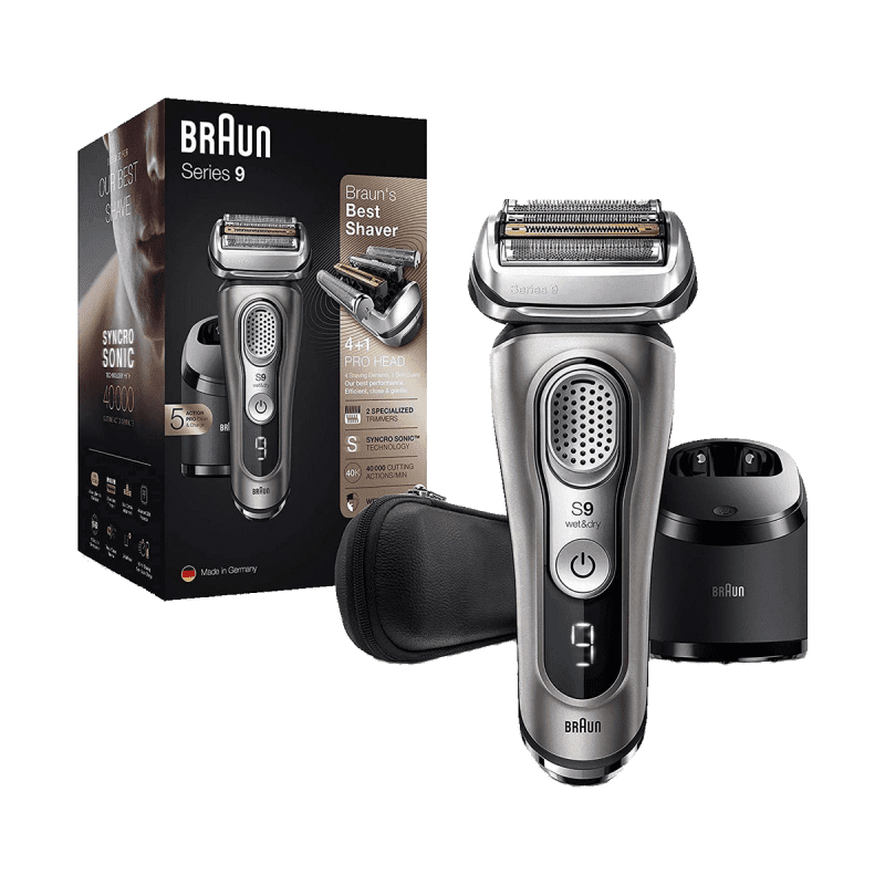 Braun Series 9 9365CC Electric Beard Shaver (Clean&Charge Station Included)