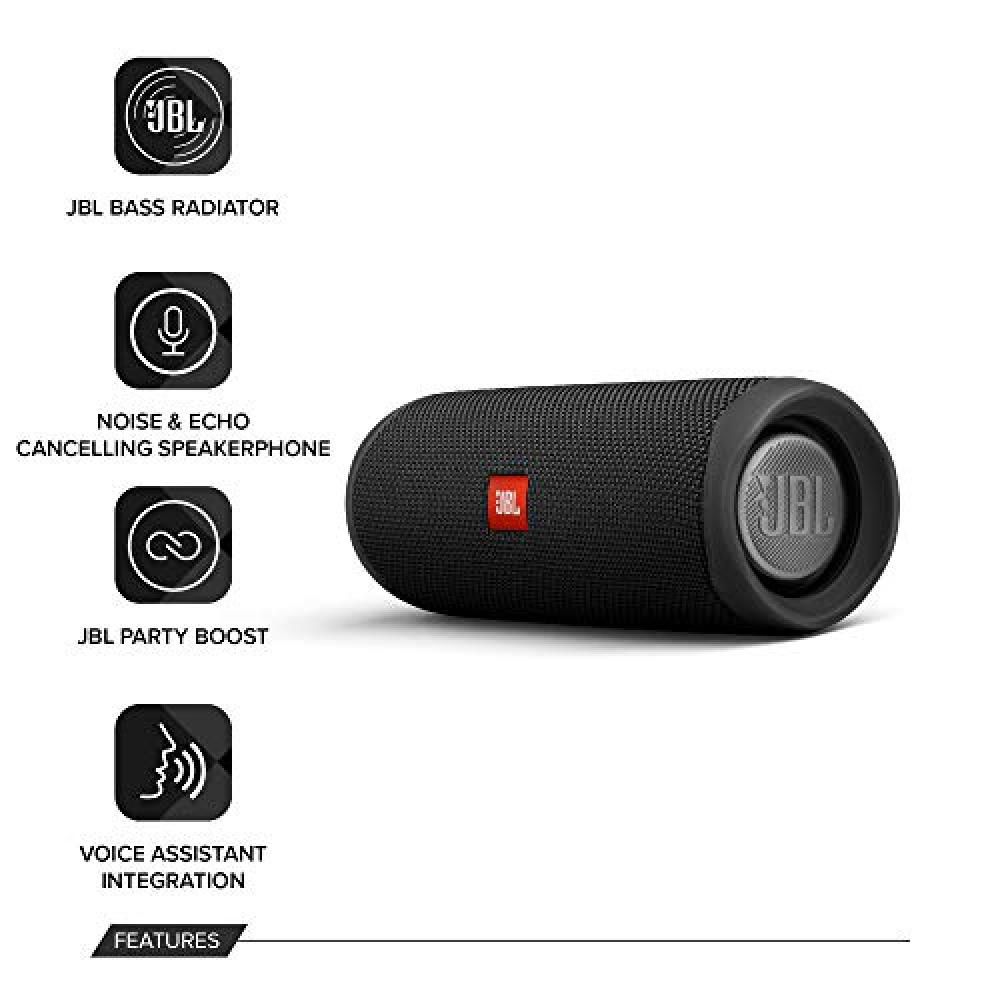 Dimprice JBL Flip 5 Portable Bluetooth Speaker Midnight Black