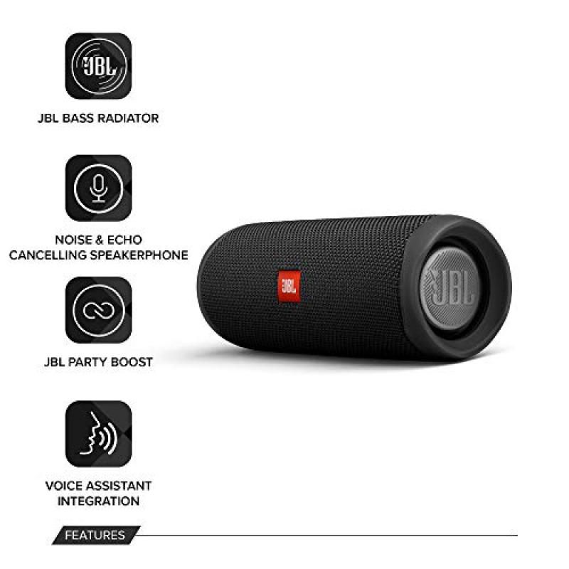 JBL Flip 5 Portable Bluetooth Speaker - Midnight Black