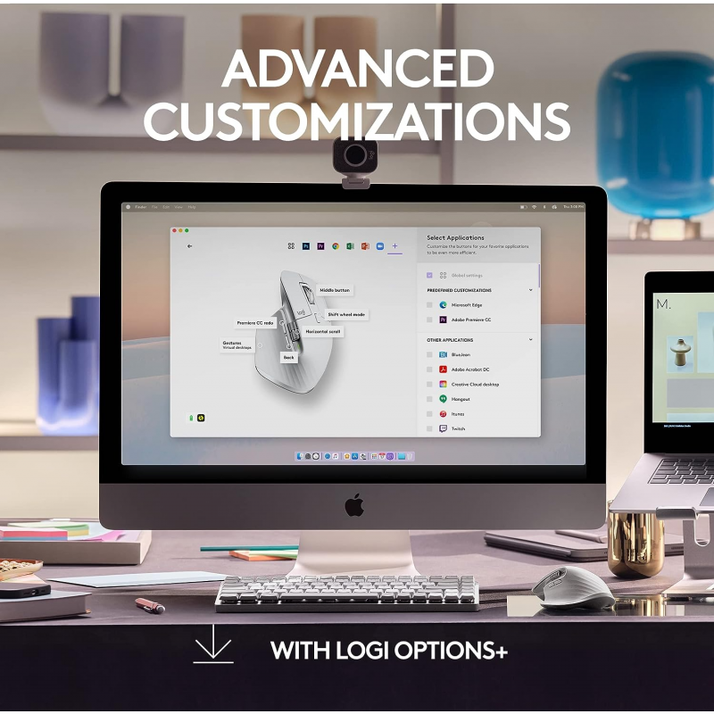 Logitech MX Master 3S For Mac Wireless Performance Mouse - Pale Grey Logitech MX Master 3S For Mac Wireless Performance Mouse - Pale Grey