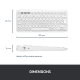 Logitech K380 Bluetooth QWERTY UK Keyboard - White