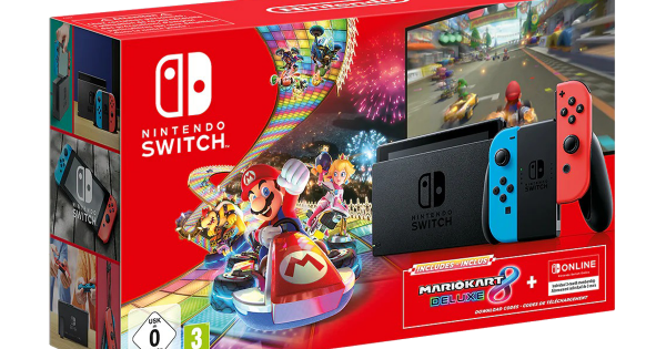 Dimprice Nintendo Switch Console with Mario Kart 8 Deluxe