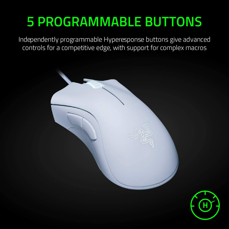 Razer DeathAdder Essential Gaming Mouse - White