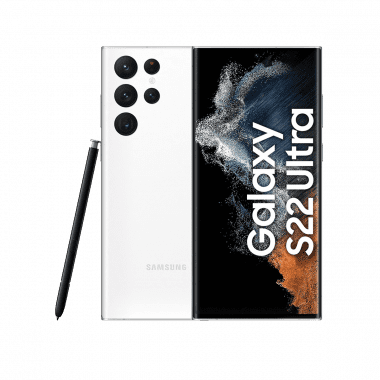 Samsung Galaxy S22 Ultra 5G (SIM-Free, 12+256GB) Smartphone - Phantom White