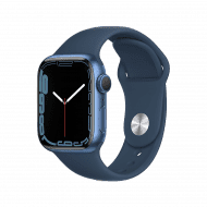 Apple Watch Series 7 (GPS, 41mm) - Blue Aluminium with Blue Sports Band