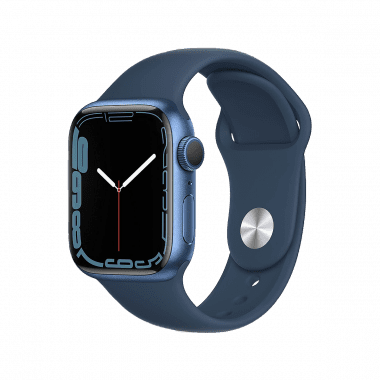 Apple Watch Series 7 (GPS, 41mm) - Blue Aluminium with Blue Sports Band