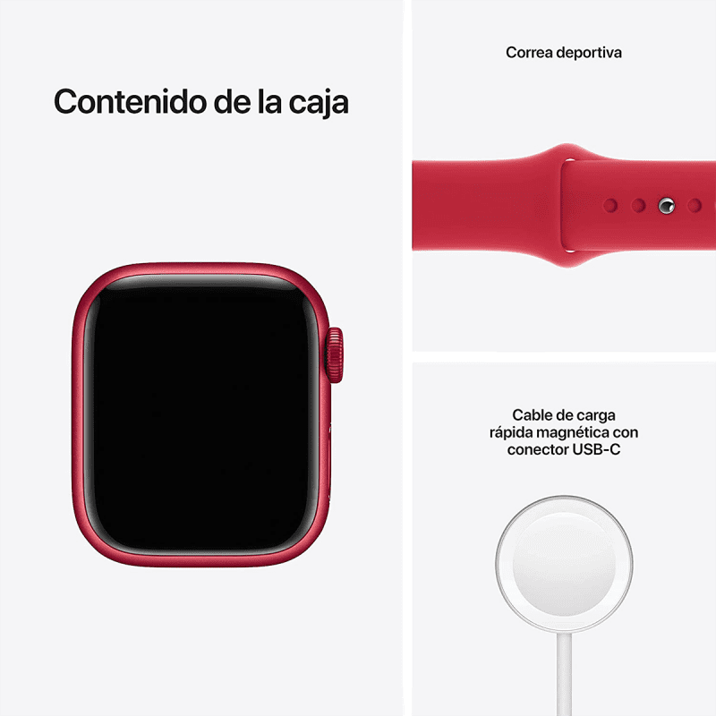 Apple Watch Series 7 (GPS, 41mm) - (PRODUCT)RED Aluminium with (PRODUCT)RED Sports Band