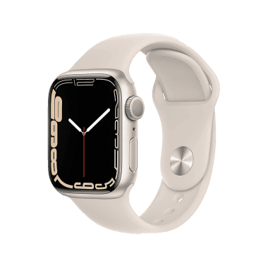 Apple Watch Series 7 (GPS, 41mm) - Starlight Aluminium with Starlight Sports Band