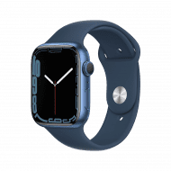 Apple Watch Series 7 (GPS, 45mm) - Blue Aluminium with Blue Sports Band