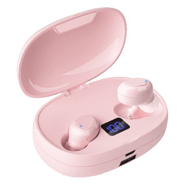 Wireless Earbuds (Advanced Noise Cancellation, 2200mAh Charging Case, Stereo Sound) - Pink