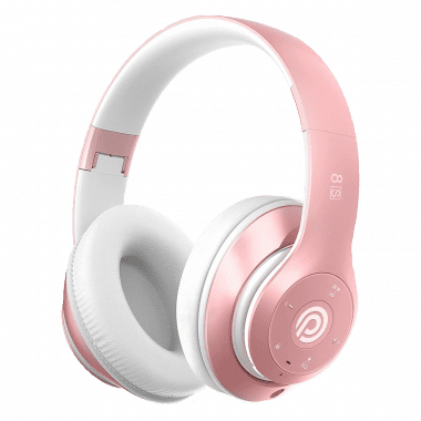 Wireless Foldable Bluetooth Headphones Headset (52 Hrs Playtime, 6EQ Modes, Build-in Mic) - Pink