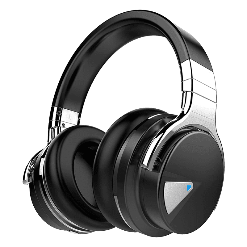 ANC Over-Ear (Bluetooth 5.0 with Microphone, Lightweight Headset, 30H Playtime, Ergonomic Protein Leather) Noise Cancelling Headphones