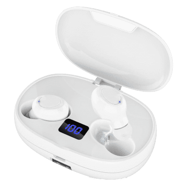 Wireless Earbuds (Advanced Noise Cancellation, 2200mAh Charging Case, Stereo Sound) - White