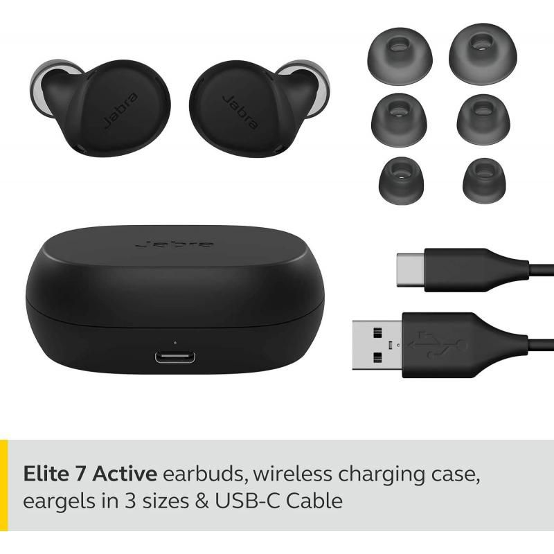 Jabra Elite 7 Active True Wireless In-Ear Bluetooth Earbuds - Black