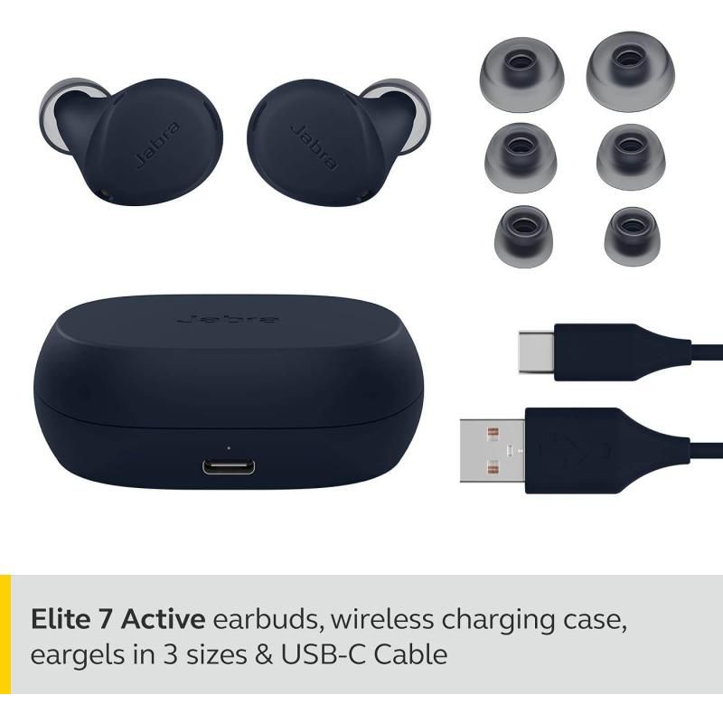 Jabra Elite 7 Active True Wireless In-Ear Bluetooth Earbuds - Navy