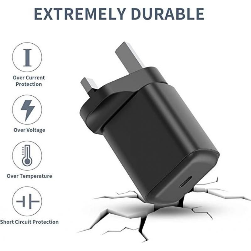 25W USB C Fast Charger Plug with 2M Type C Charging Cable