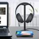 Headphone Stand with Wireless QI Charging Pad