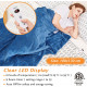 Electric Heated Blanket Throw Flannel Sherpa Fast Heating 180x130cm, 10 Heat Levels & Up-to-9-Hours Auto-Off Timer & LED Display - Blue