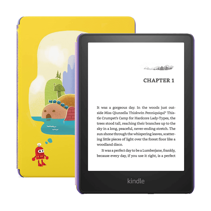 Amazon Kindle Paperwhite Kids Edition (11th Gen, Wi-Fi, 8GB) 6" E-Reader With Cover - Robot Dreams