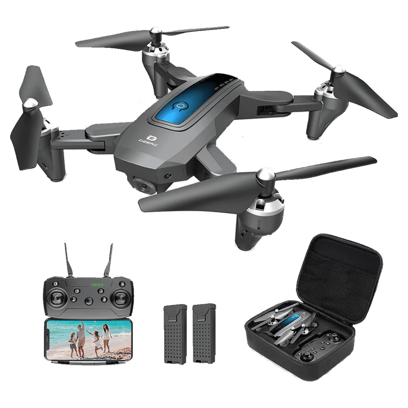 Mini Drone for Kids (720P HD FPV Camera, Altitude Hold Foldable) RC Quarcopter - Black