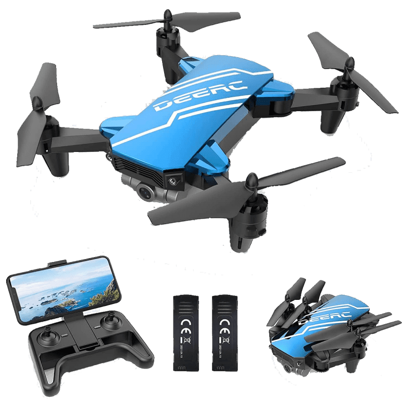 Mini Drone for Kids (720P HD FPV Camera, Altitude Hold Foldable) RC Quarcopter - Blue