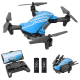 Mini Drone for Kids (720P HD FPV Camera, Altitude Hold Foldable) RC Quarcopter - Blue