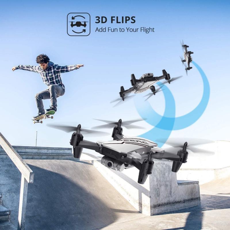 Mini Drone for Kids (720P HD FPV Camera, Altitude Hold Foldable) RC Quarcopter - Sliver