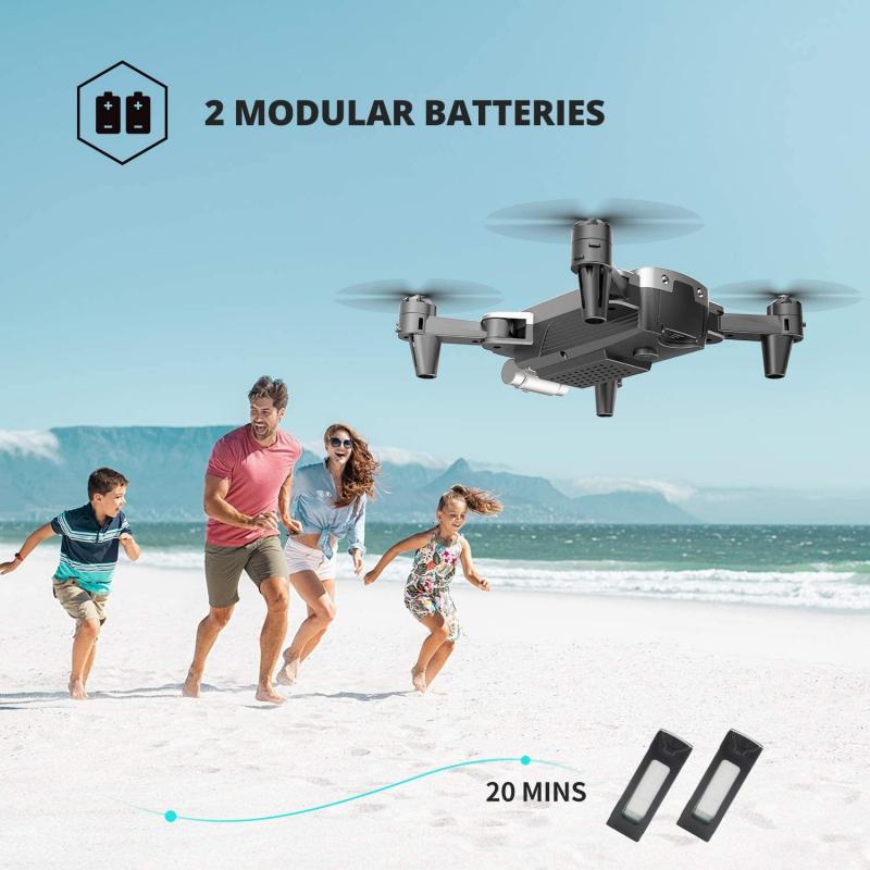 Mini Drone for Kids (720P HD FPV Camera, Altitude Hold Foldable) RC Quarcopter - Sliver