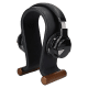 Synthetic Leather Headset Headphone Stand - Black