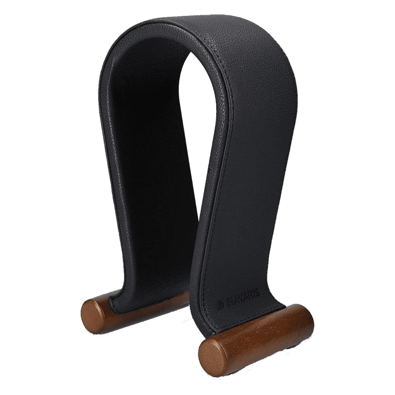 Synthetic Leather Headset Headphone Stand - Black