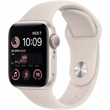 Apple Watch SE 2022 2nd Generation (GPS, 40mm) - Starlight Aluminium Case with M/L Starlight Sport Band