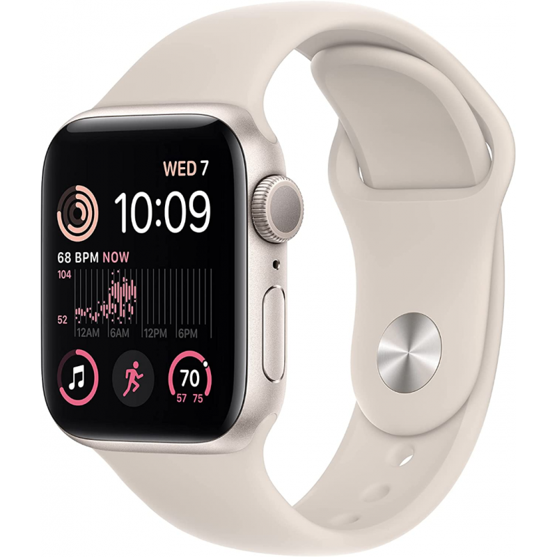 Apple Watch SE 2022 2nd Generation (GPS, 40mm) - Starlight Aluminium Case with S/M Starlight Sport Band