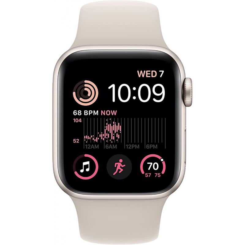 Apple Watch SE 2022 2nd Generation (GPS, 40mm) - Starlight Aluminium Case with M/L Starlight Sport Band