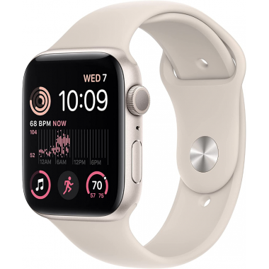 Apple Watch SE 2022 2nd Generation (GPS, 44mm) - Starlight Aluminium Case with S/M Starlight Sport Band