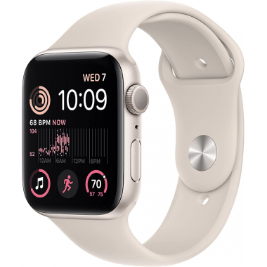 Apple Watch SE 2022 2nd Generation (GPS, 44mm) - Starlight Aluminium Case with M/L Starlight Sport Band