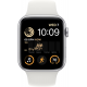 Apple Watch SE 2022 2nd Generation (GPS, 44mm) - Silver Aluminium Case with S/M White Sport Band