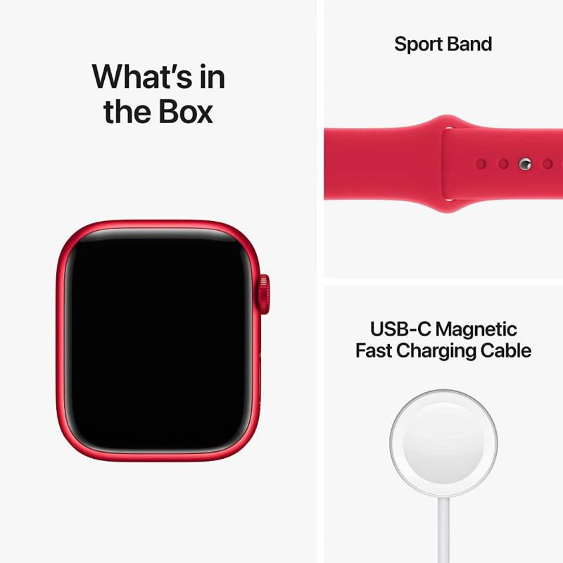 Apple Watch Series 8 (GPS, 41mm) - (PRODUCT)RED Aluminium Case with S/M (PRODUCT)RED Sport Band