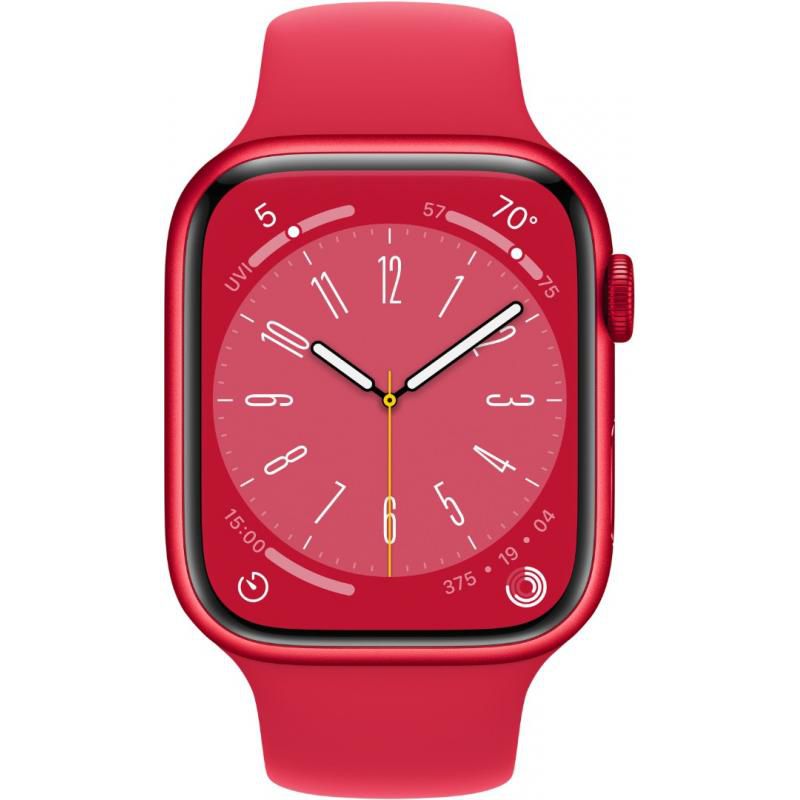 Apple Watch Series 8 (GPS, 41mm) - (PRODUCT)RED Aluminium Case with M/L (PRODUCT)RED Sport Band