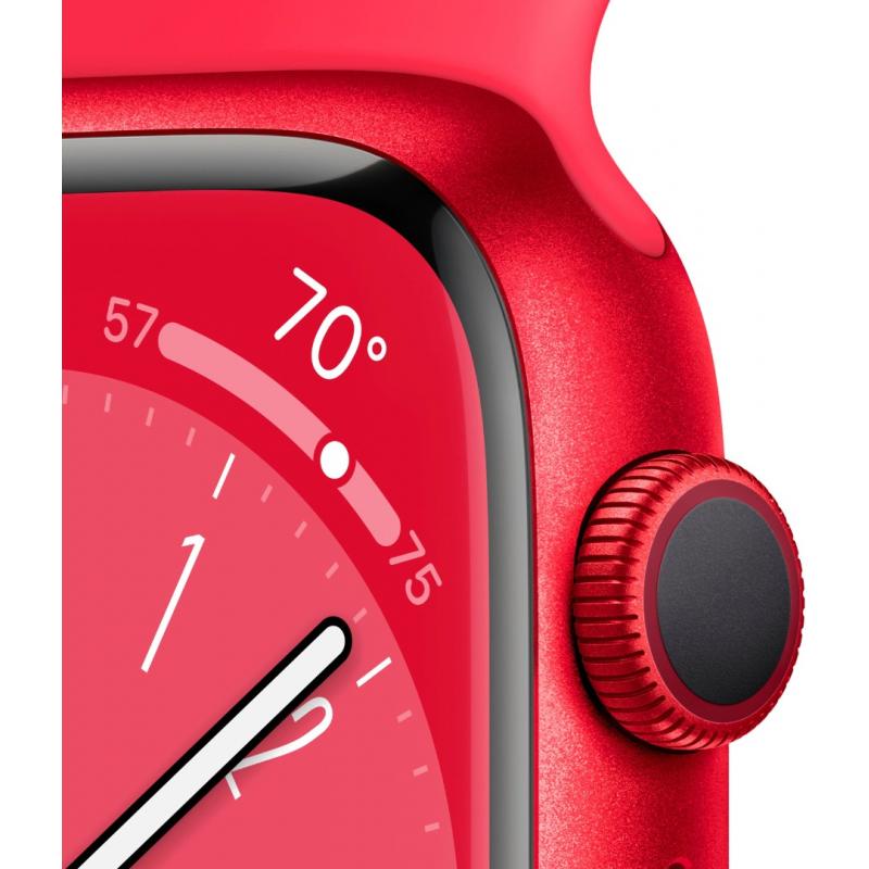 Apple Watch Series 8 (GPS, 41mm) - (PRODUCT)RED Aluminium Case with S/M (PRODUCT)RED Sport Band