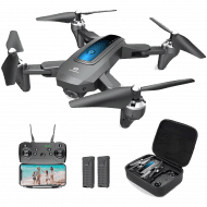 Foldable Drone with Camera (2K HD FPV Live Video, Tap Fly, Gesture Control, Selfie, Altitude Hold) RC Quadcopter