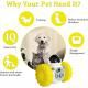 Interactive Treat Dispensing Toy for Dogs and Cats - Yellow