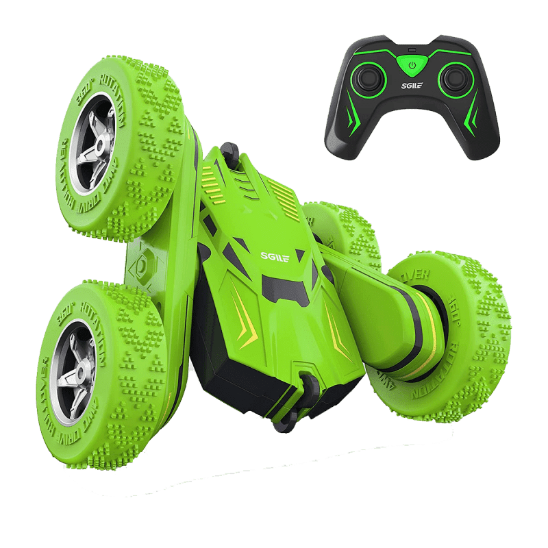 Remote Control Car with 360 Rotation - Green