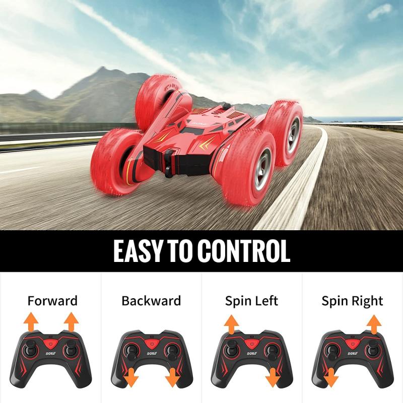 Remote Control Car with 360 Rotation - Red