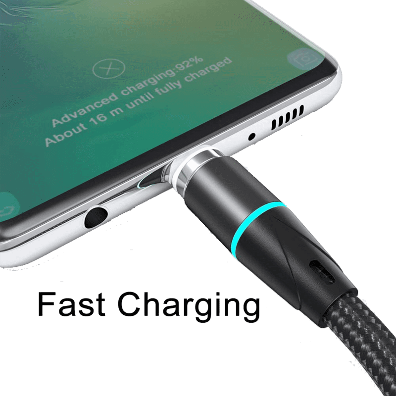 USB-C Magnetic Cable 3 Pack (Fast Charging, Support Data Transfer) -  2m Black