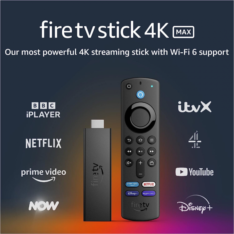 Amazon Fire TV Stick 4K MAX Ultra HD with Alexa Voice Remote